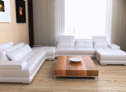 Sofa living landscape design corner sofa leather new U-shaped sofa couch upholstery set